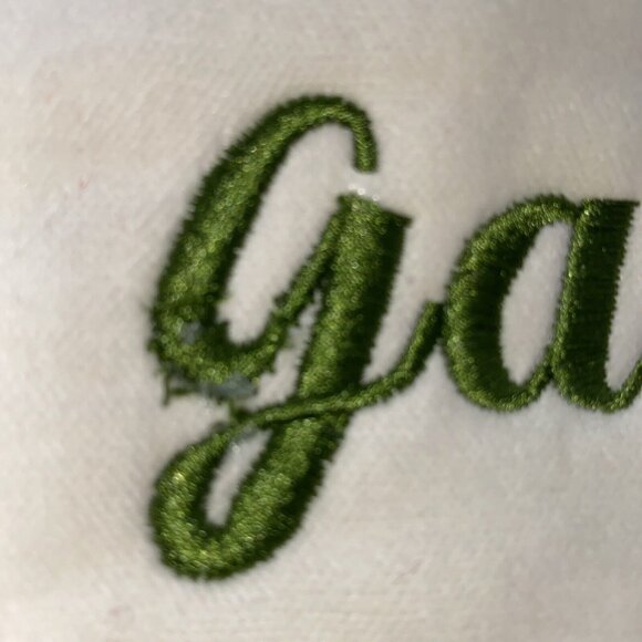 Pottery Barn Gabriel Velvet Christmas Holiday Stocking Monogram Red Cream 24 in - Picture 9 of 11